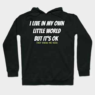 I Live In my Own Little World But It's Ok They Know Me Here Hoodie